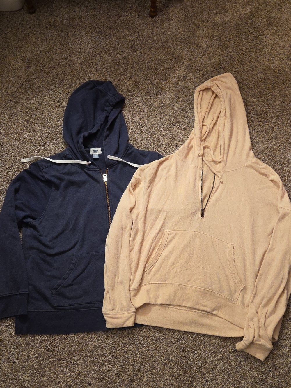 Women's Old Navy Zip Hoodie and Blush Half-Zip Pullover Size XL